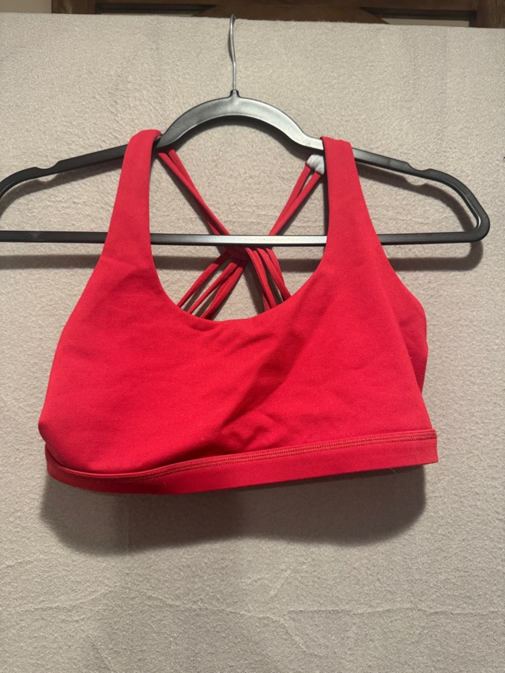 Born Primitive Red Strappy Sports Bra with Crisscross Back
